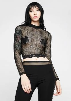 Jawbreaker Web Lace Crop Top