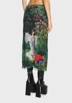 Basic Pleasure Mode Archangel Mesh Skirt Midi Skirt