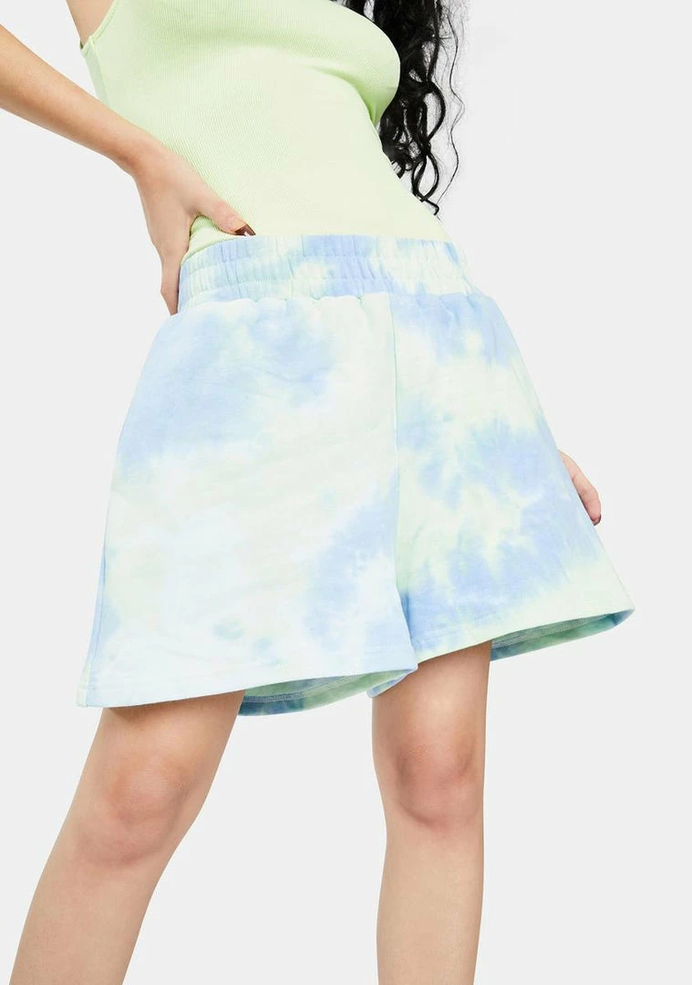 BY DYLN Blue Lincoln Track Shorts