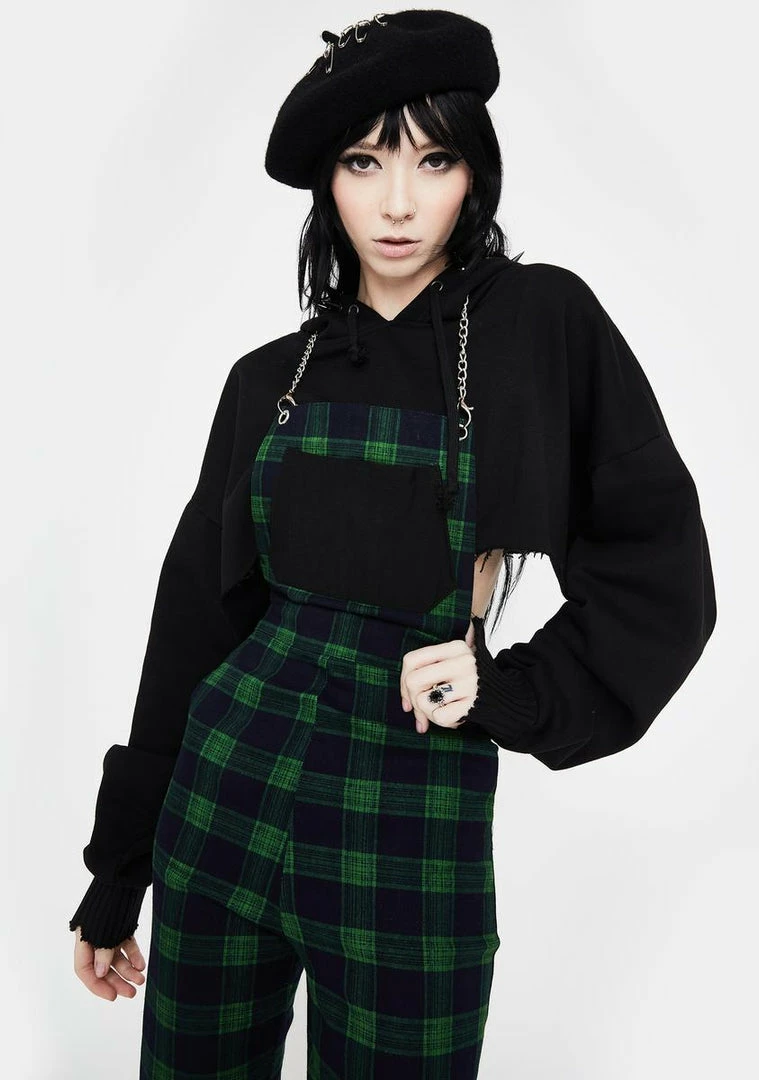 Jawbreaker Jumpsuits & Rompers Green Check Chained Overalls