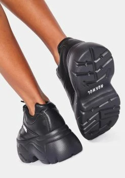 NOKWOL Platforms Black Scripter Platform Sneakers