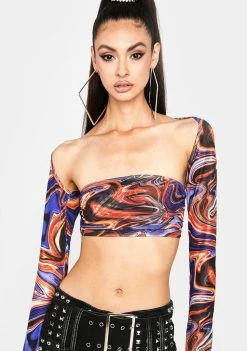 BY DYLN Tops Galaxy Minx Long Sleeve Top