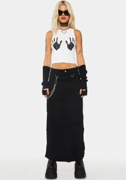 Basic Pleasure Mode Palm Print Tank Top Tops