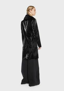 BY DYLN Larsa Patent Trench Coat