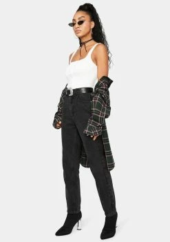 BY DYLN Harlow Mom Jeans Bottoms