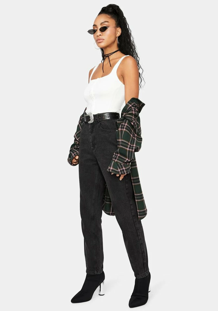 BY DYLN Harlow Mom Jeans Bottoms