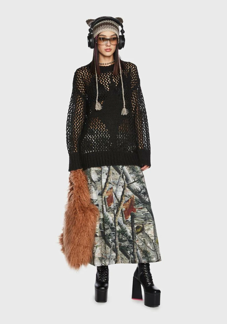 Basic Pleasure Mode Knit Sweaters Chain Mail Knit Jumper