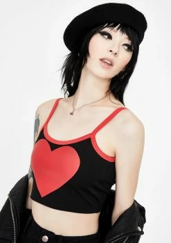 Jawbreaker Tops Heart Throb Crop Tank