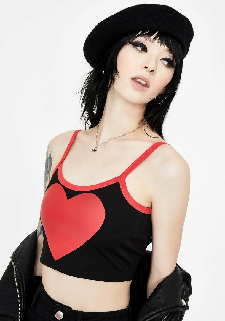 Jawbreaker Tops Heart Throb Crop Tank