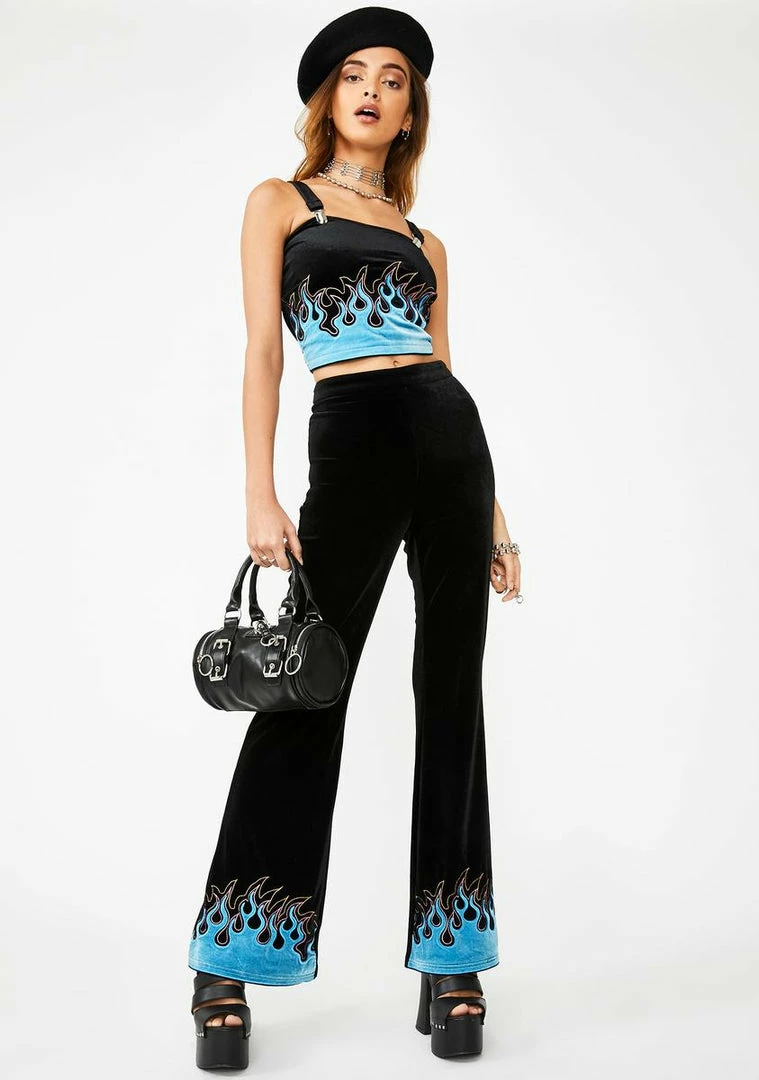 Jawbreaker Flame Flare Leggings Bottoms