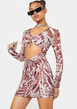 BY DYLN Romeo Mesh Cut Out Dress Dresses