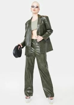 BY DYLN Outerwear Santo Oversized Leather Blazer