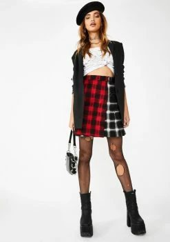 Jawbreaker Bottoms Two Tone Kilt Mini Skirt