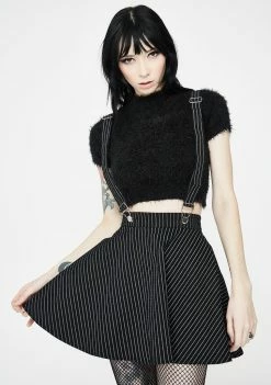 Jawbreaker Stripes N Suspenders Mini Skirt