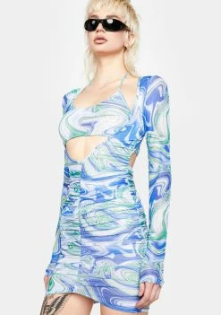 BY DYLN Blue Juna Dress Sundress