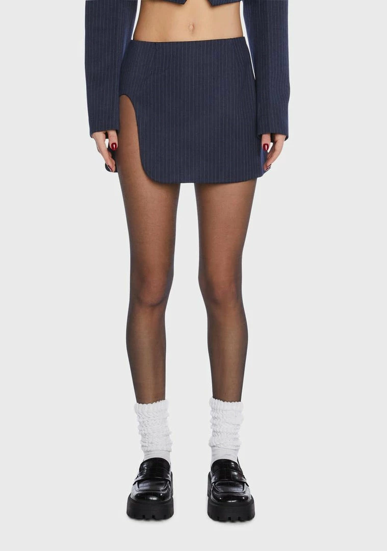 BY DYLN Zayne Pinstripe Mini Skirt