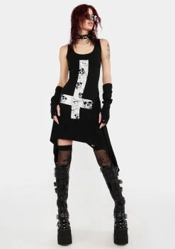Jawbreaker Skull Cross Mini Dress Dresses