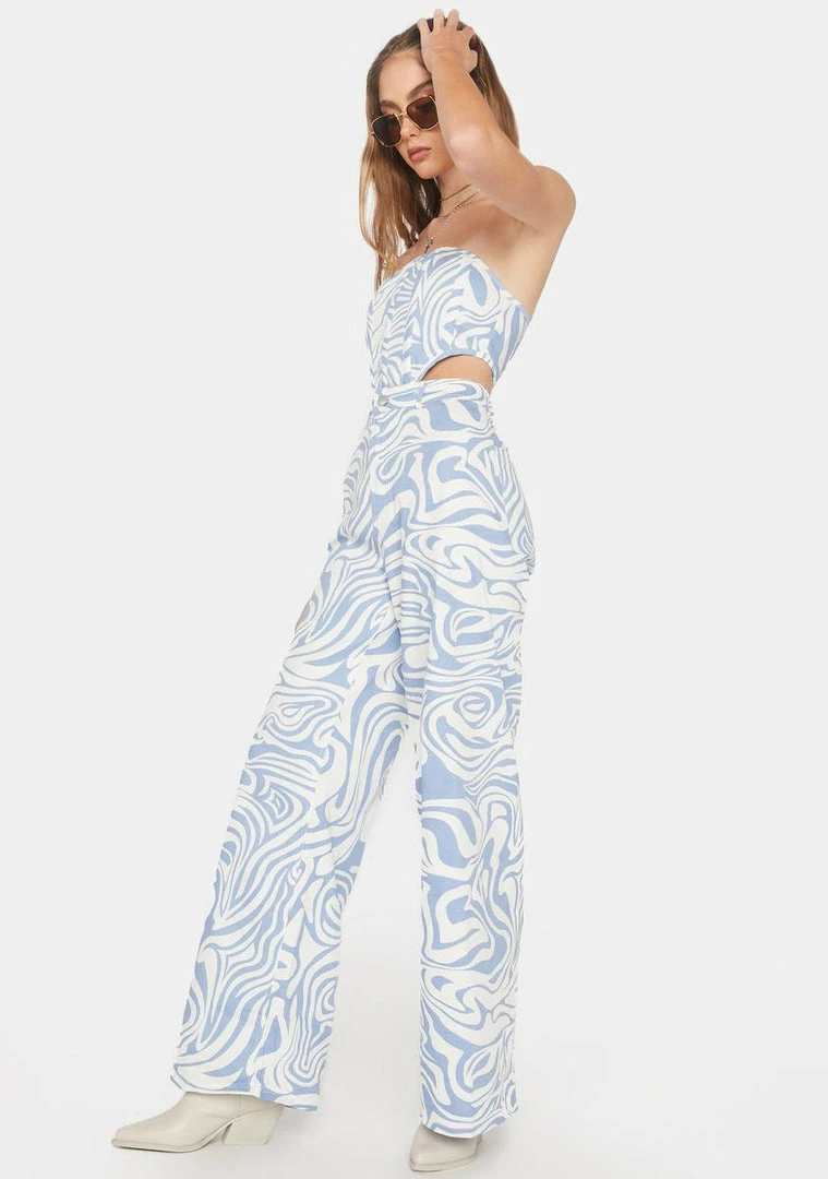 BY DYLN Swirl Ivan Wide Leg Jeans