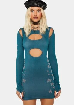 Basic Pleasure Mode Shirt Dress Cyberspace Cut-Out Dress & Shrug Set