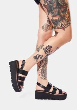 Dirty Laundry Night Pendulum Sandals Platforms
