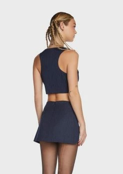 BY DYLN Zayne Pinstripe Vest