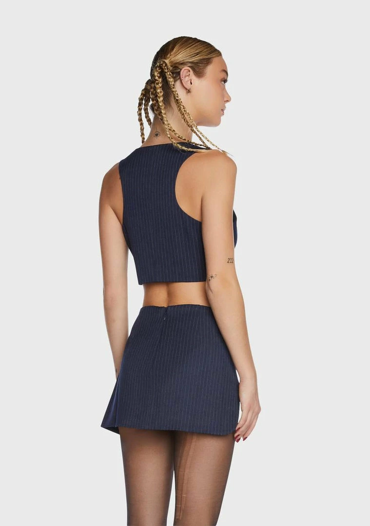 BY DYLN Zayne Pinstripe Vest