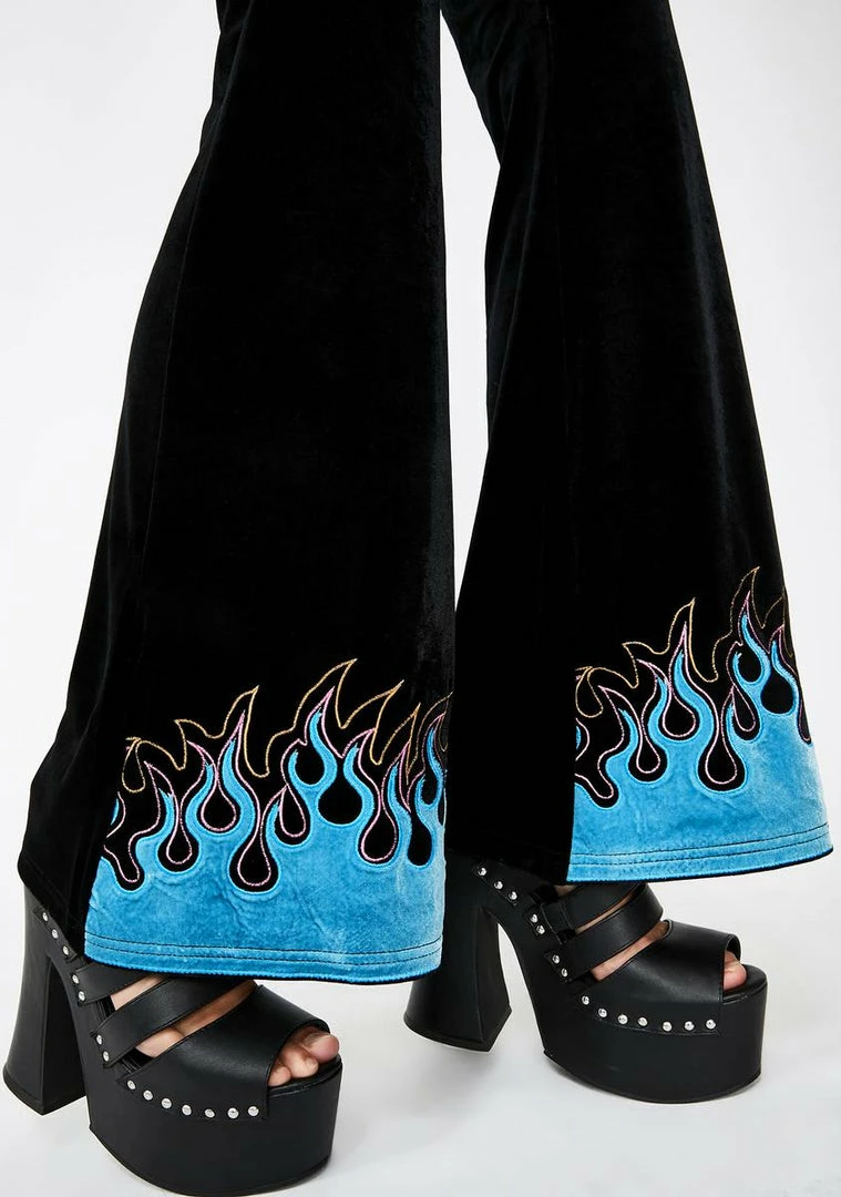 Jawbreaker Flame Flare Leggings Bottoms