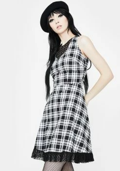 Jawbreaker Dresses It's A Picnic Lace Trim Skater Dress