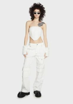 BY DYLN Fargo Denim Corset