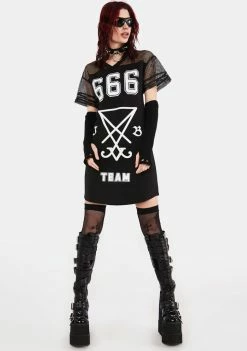 Jawbreaker 666 Team Dress Shirt Dress