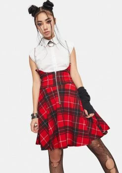 Jawbreaker Bottoms Chain Plaid Skirt