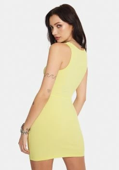 BY DYLN Yellow Levi Mini Dress Dresses