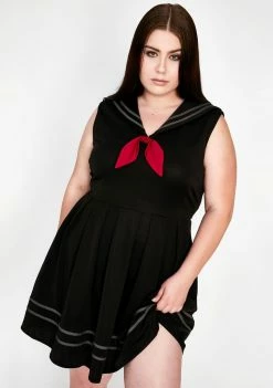 Jawbreaker Plus Sailor Goth Mini Dress