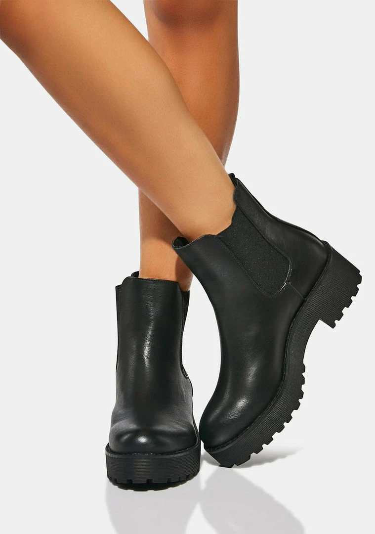 Dirty Laundry Maps Platform Chelsea Boots