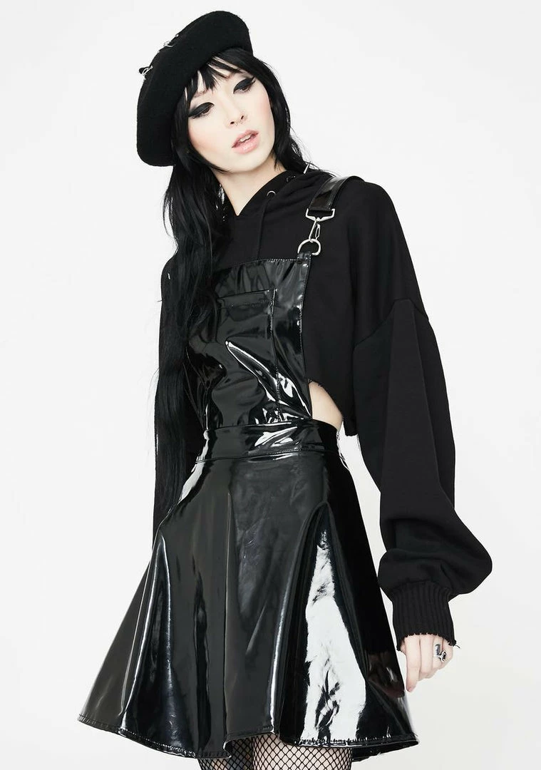 Jawbreaker Vinyl Overall Mini Dress