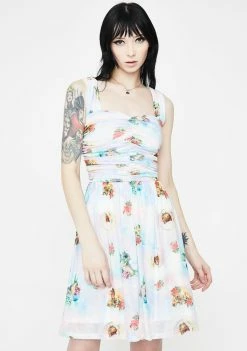 Jawbreaker Cherub Cat Chiffon Skater Dress