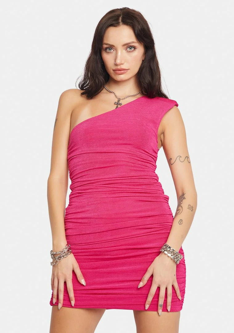 BY DYLN Pink Addison Dress