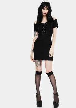 Jawbreaker Dresses Bengaline Lacing Mini Dress