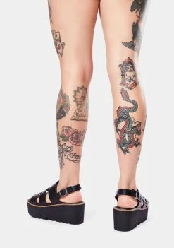 Dirty Laundry Night Pendulum Sandals Platforms