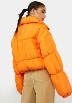 BY DYLN Oxford Puffer Jacket