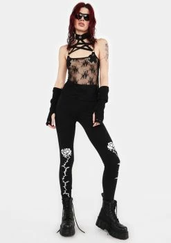 Jawbreaker Tank Crop Top Sheer Pentagram Strappy Top