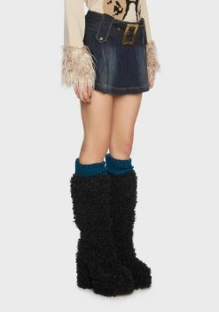 Basic Pleasure Mode Blake Denim Mini Skirt