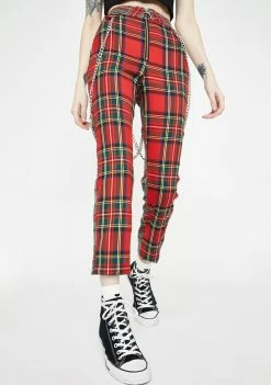 Jawbreaker In Chains Plaid Trousers