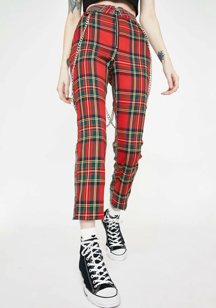Jawbreaker In Chains Plaid Trousers
