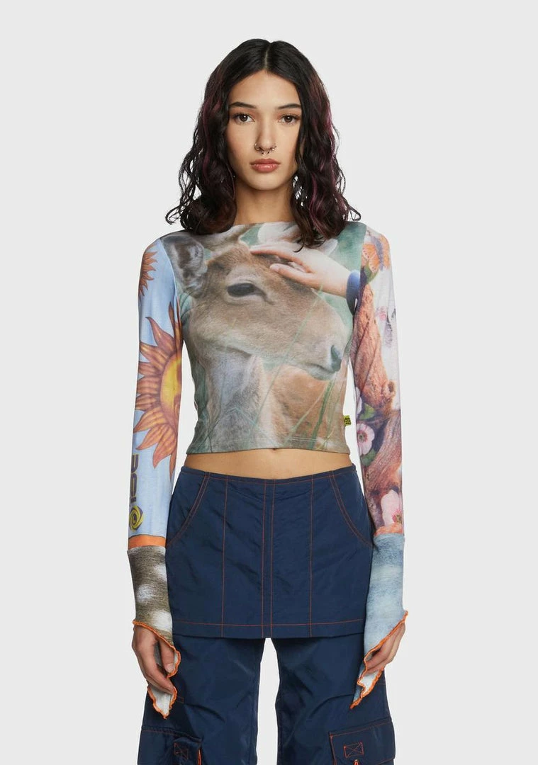 Basic Pleasure Mode Tops Wonderland Long Sleeve Top