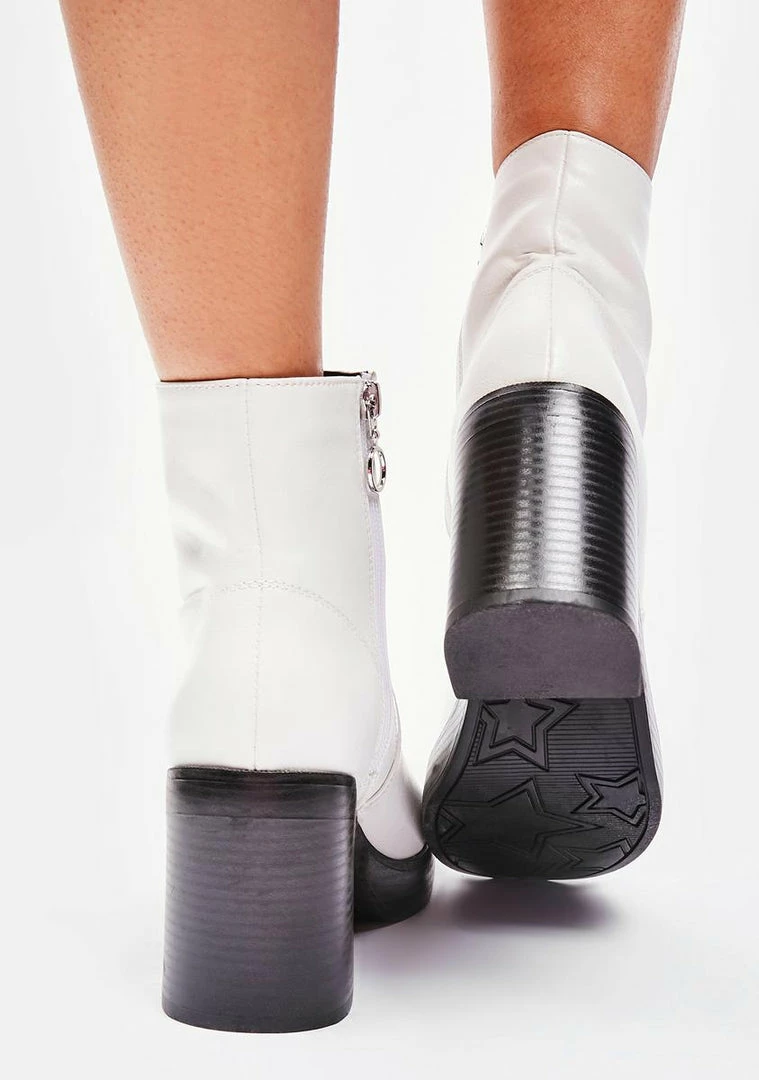 Dirty Laundry Boots & Booties White Groovy Combat Boots