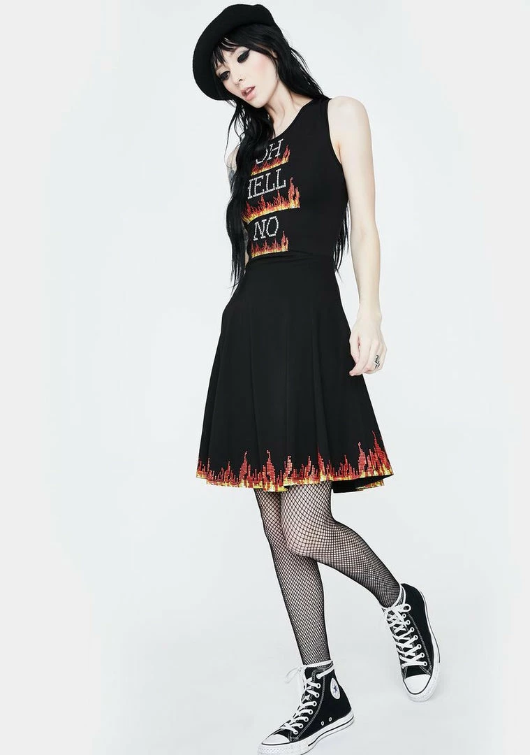 Jawbreaker Dresses Oh Hell No Pixel Skater Dress