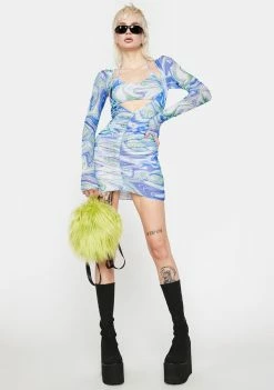 BY DYLN Blue Juna Dress Sundress