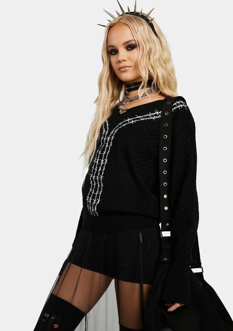 Jawbreaker Barbed Wire Oversized Sweater