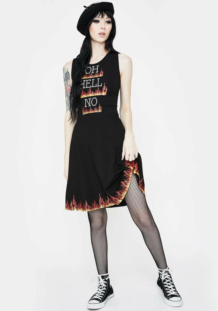 Jawbreaker Dresses Oh Hell No Pixel Skater Dress